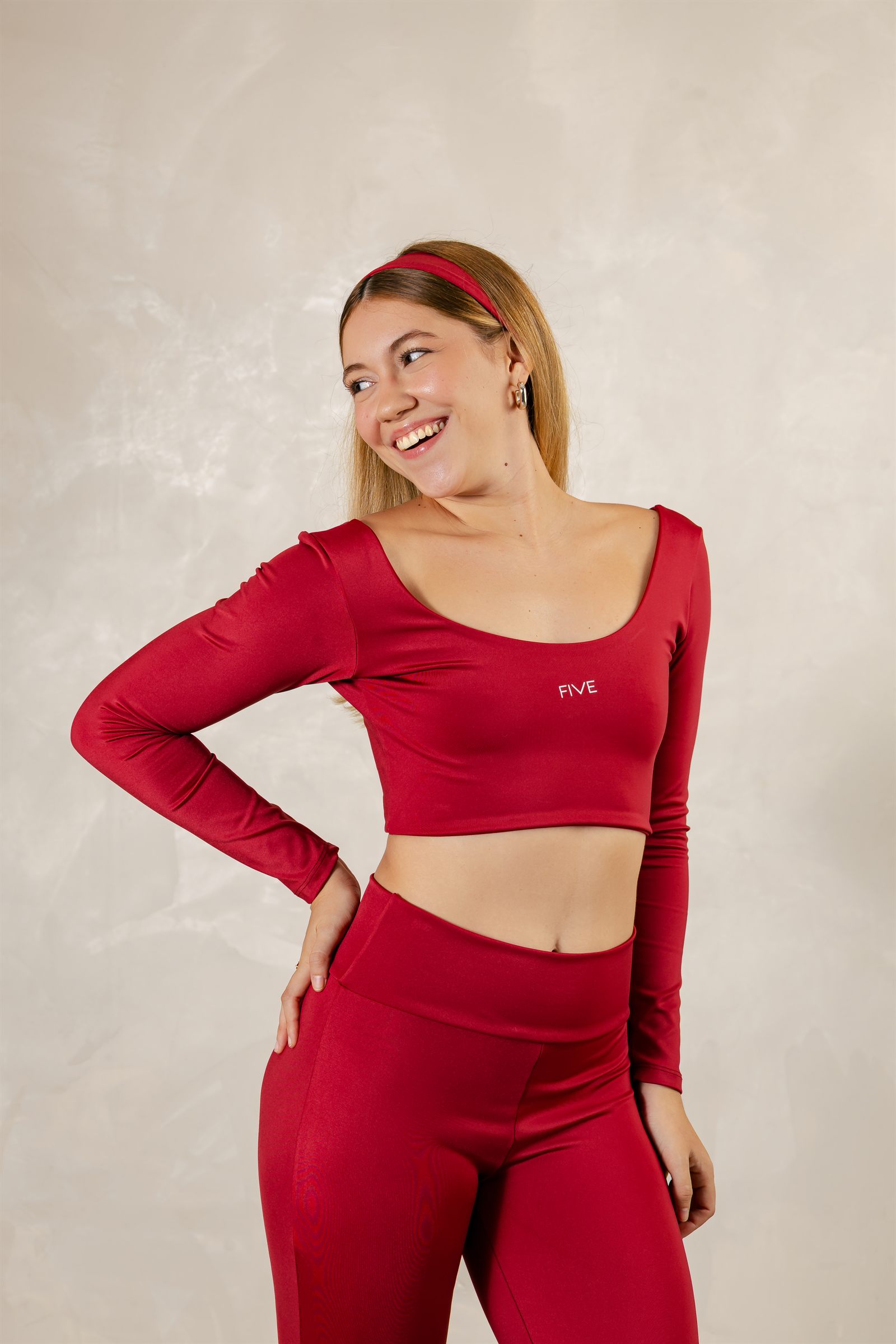 Calça Flare Básica — Vinho